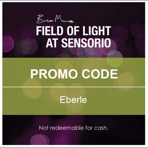Field of Light at Sensorio - Promo Code for General Admission Tickets: EBERLE